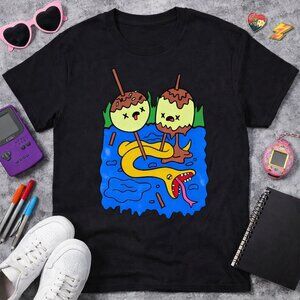 Adventure Time Finn Jake Scene Graphic Tee | Cartoon Network Fan Shirt